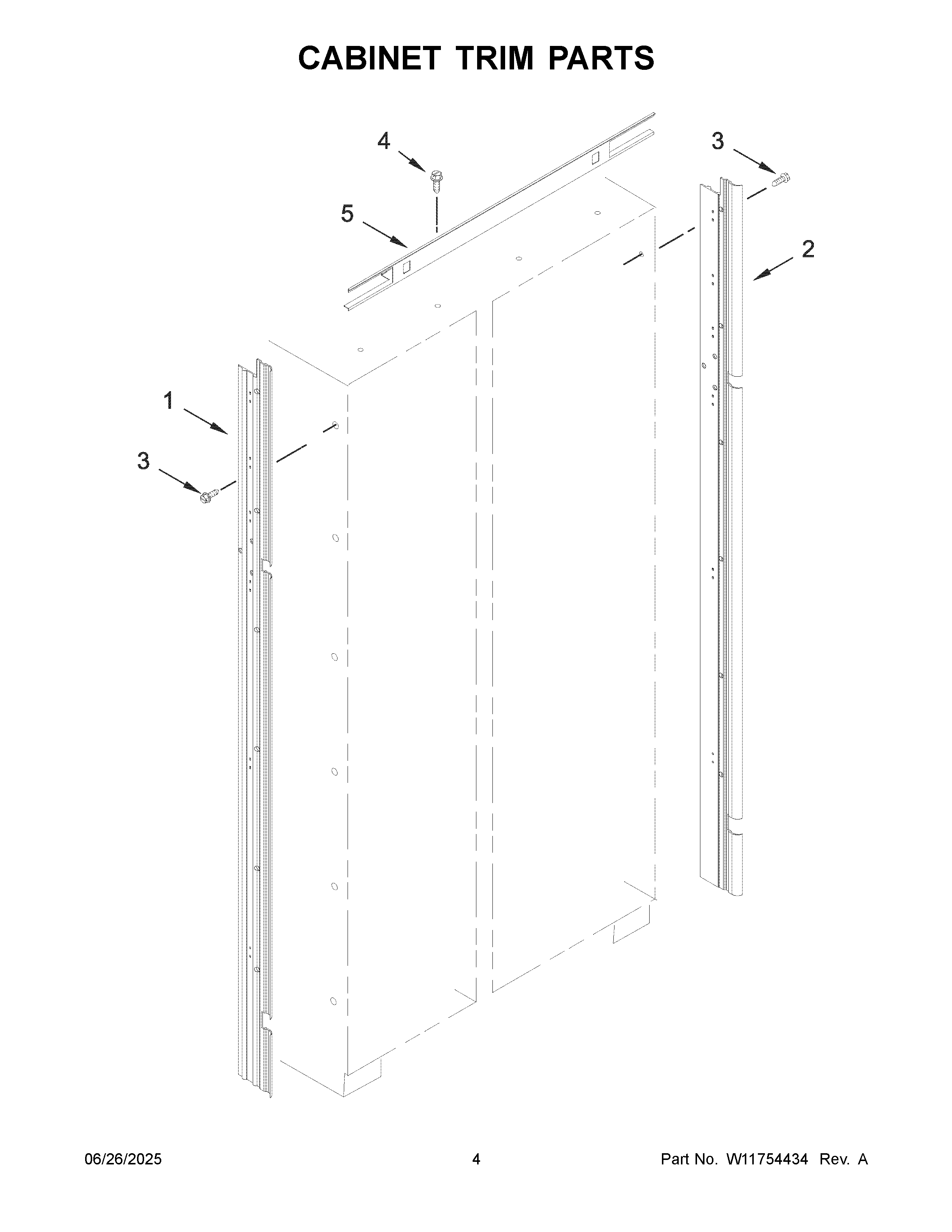 Cabinet trim parts