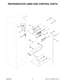 Refrigerator liner and control parts
