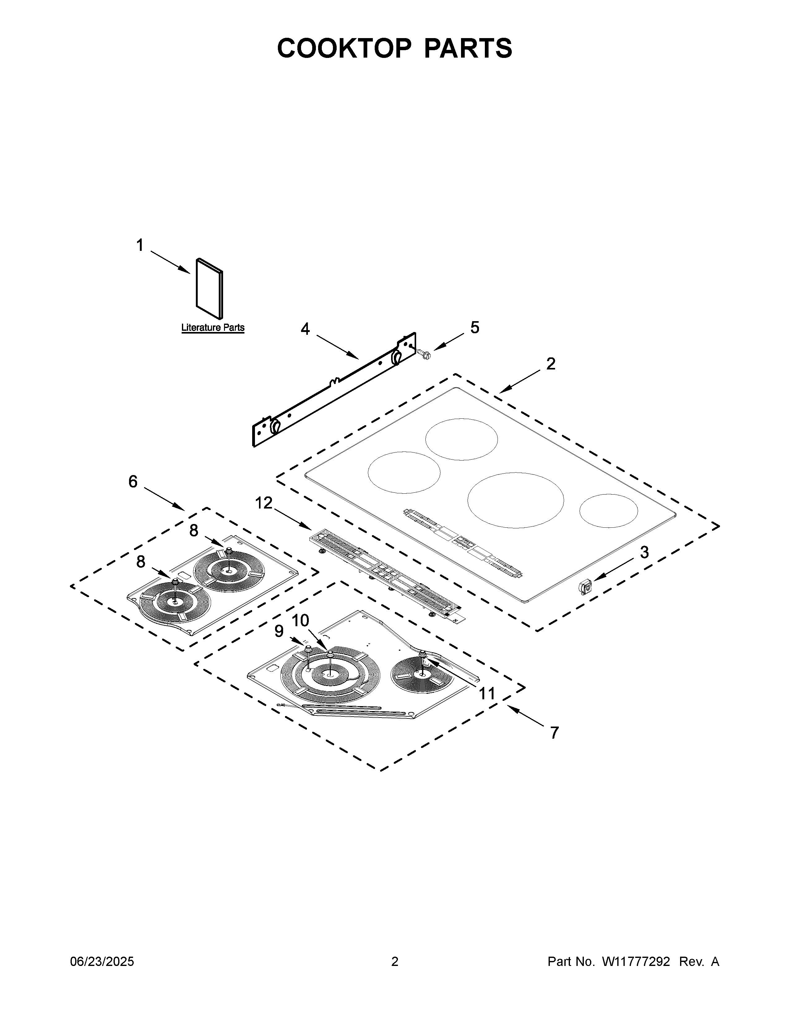 Cooktop parts