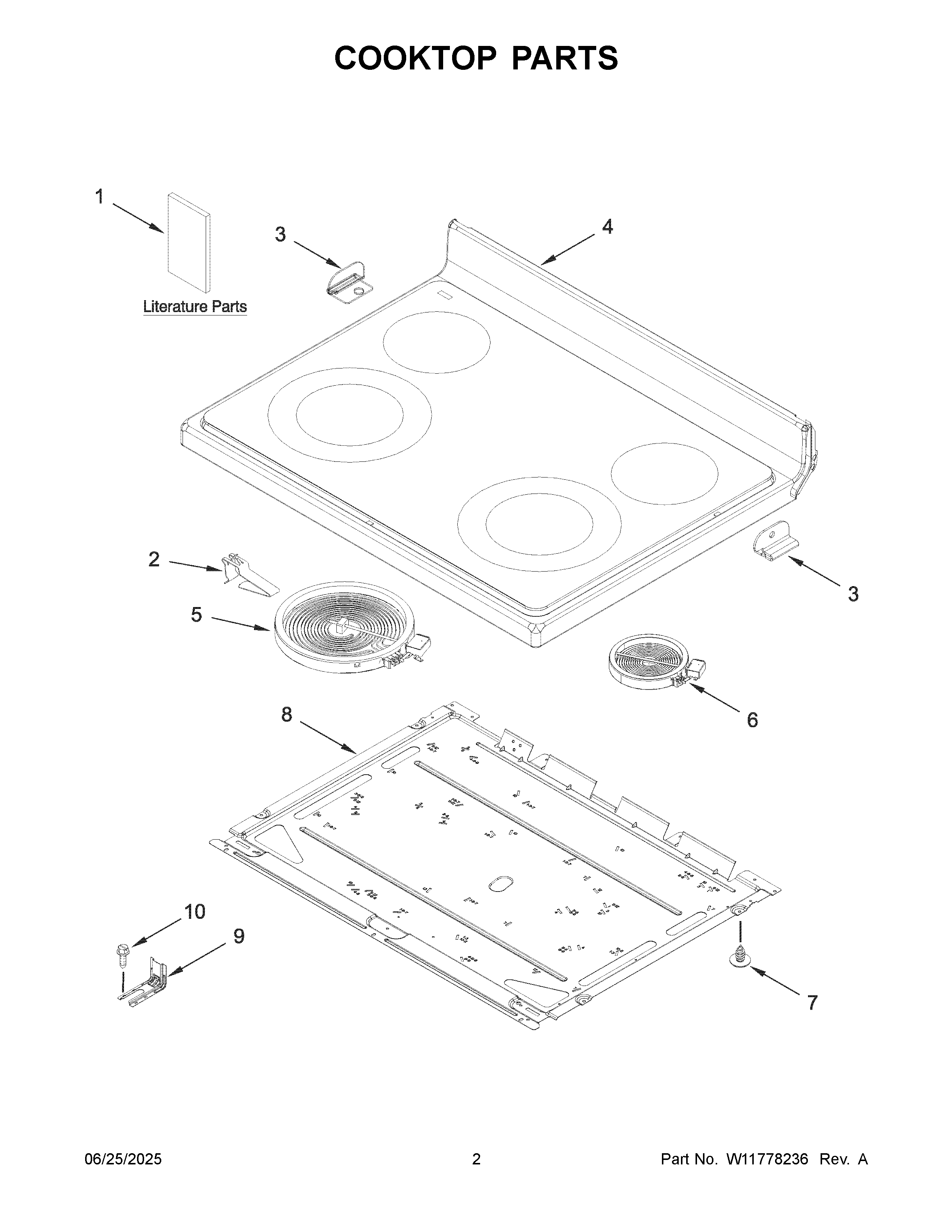 Cooktop parts