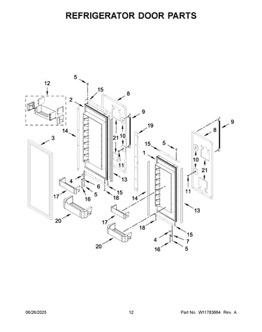Refrigerator door parts