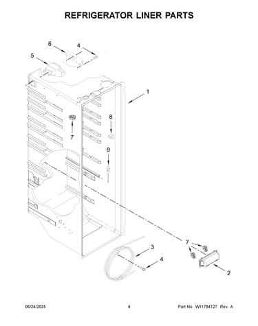 Refrigerator liner parts