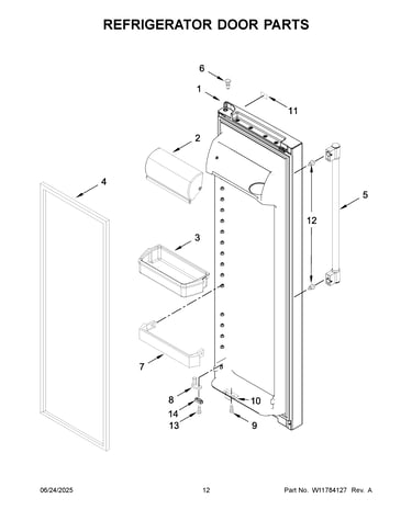 Refrigerator door parts