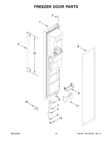 Freezer door parts