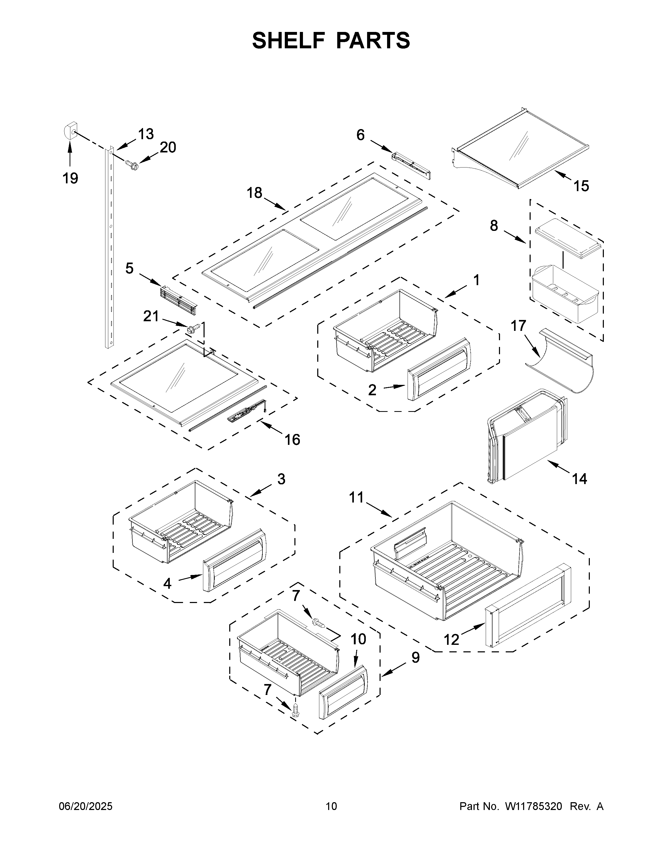 Shelf parts