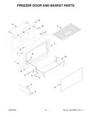 Freezer door and basket parts
