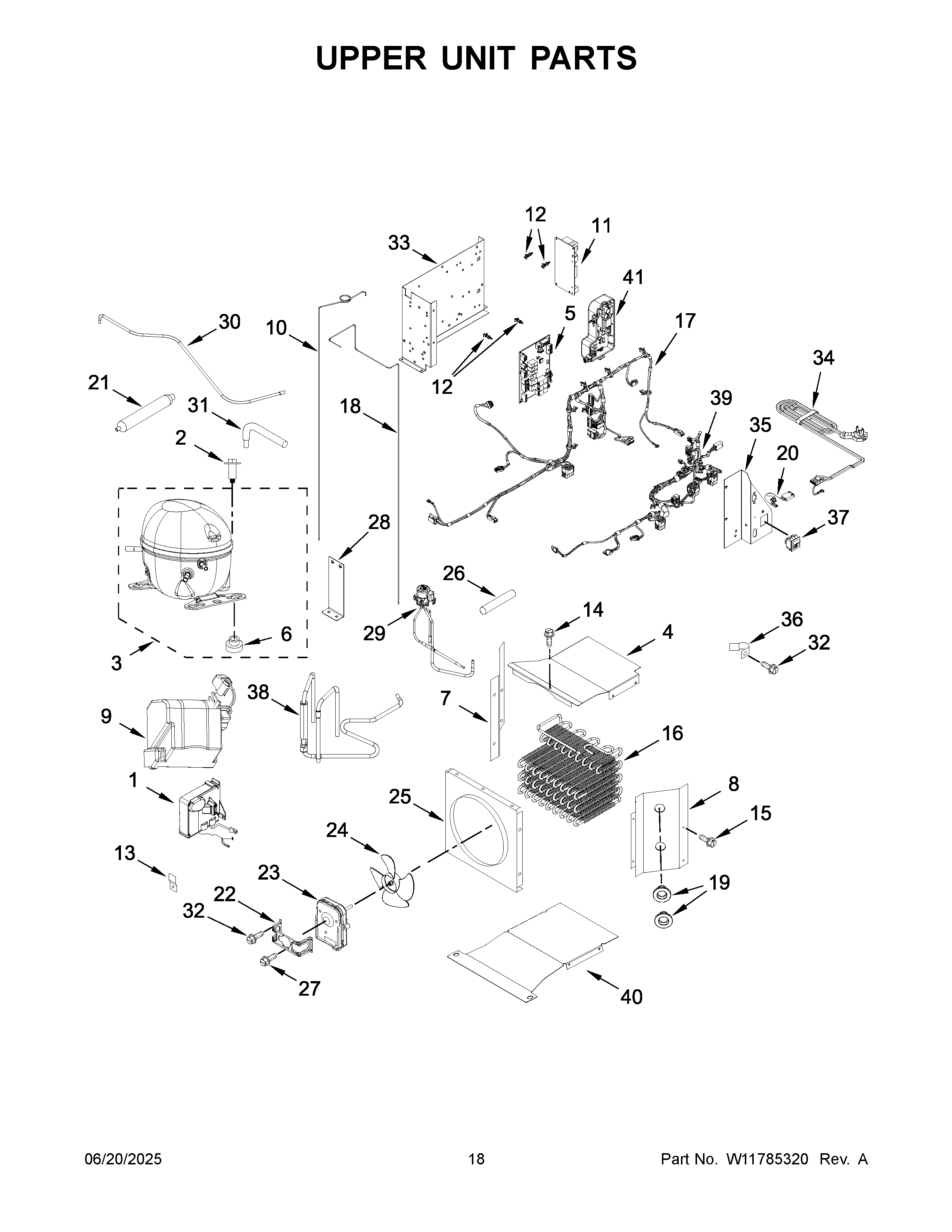 Upper unit parts