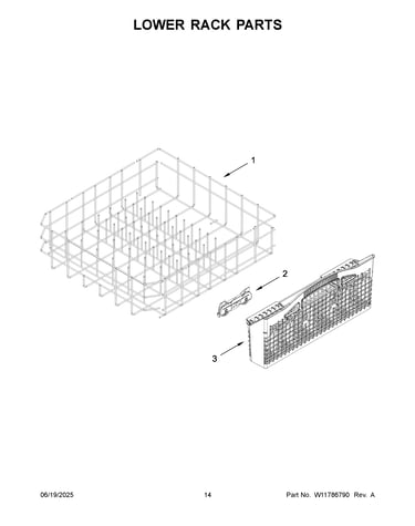Lower rack parts