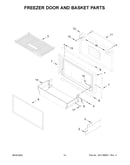 Freezer door and basket parts