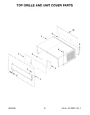 Top grille and unit cover parts