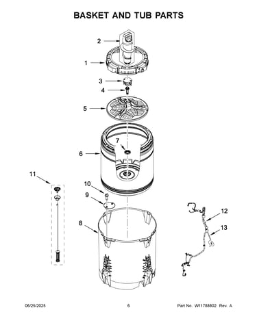 Basket and tub parts