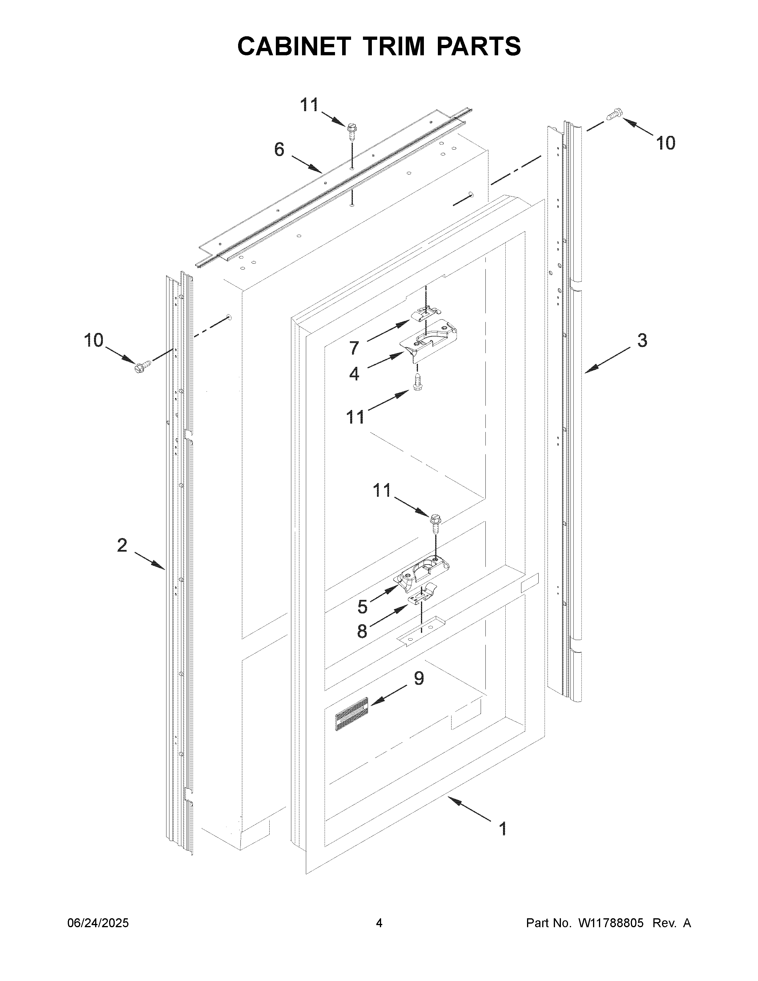 Cabinet trim parts