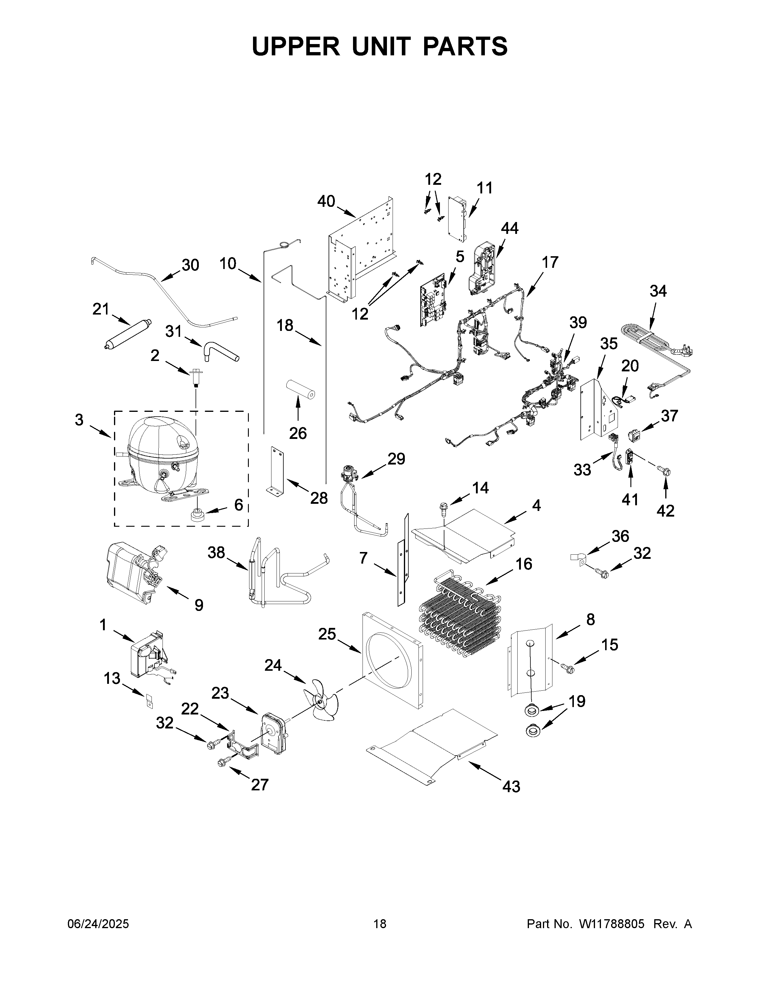 Upper unit parts