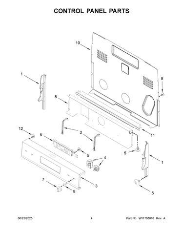 Control panel parts