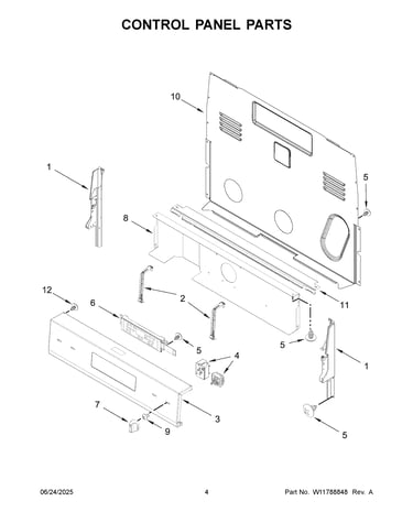 Control panel parts