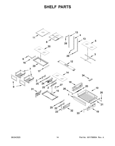 Shelf parts