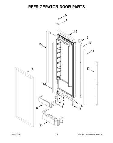 Refrigerator door parts