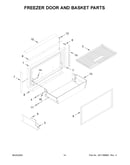 Freezer door and basket parts