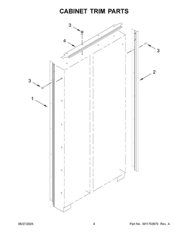 Cabinet trim parts
