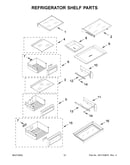Refrigerator shelf parts