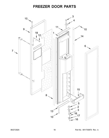 Freezer door parts