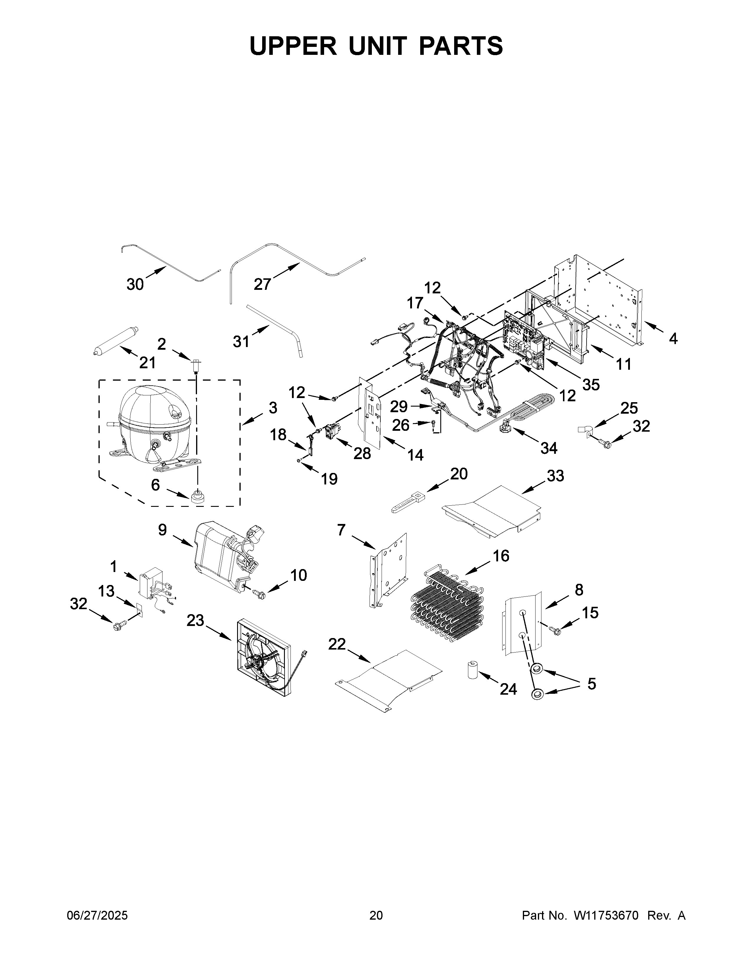 Upper unit parts
