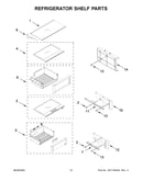 Refrigerator shelf parts