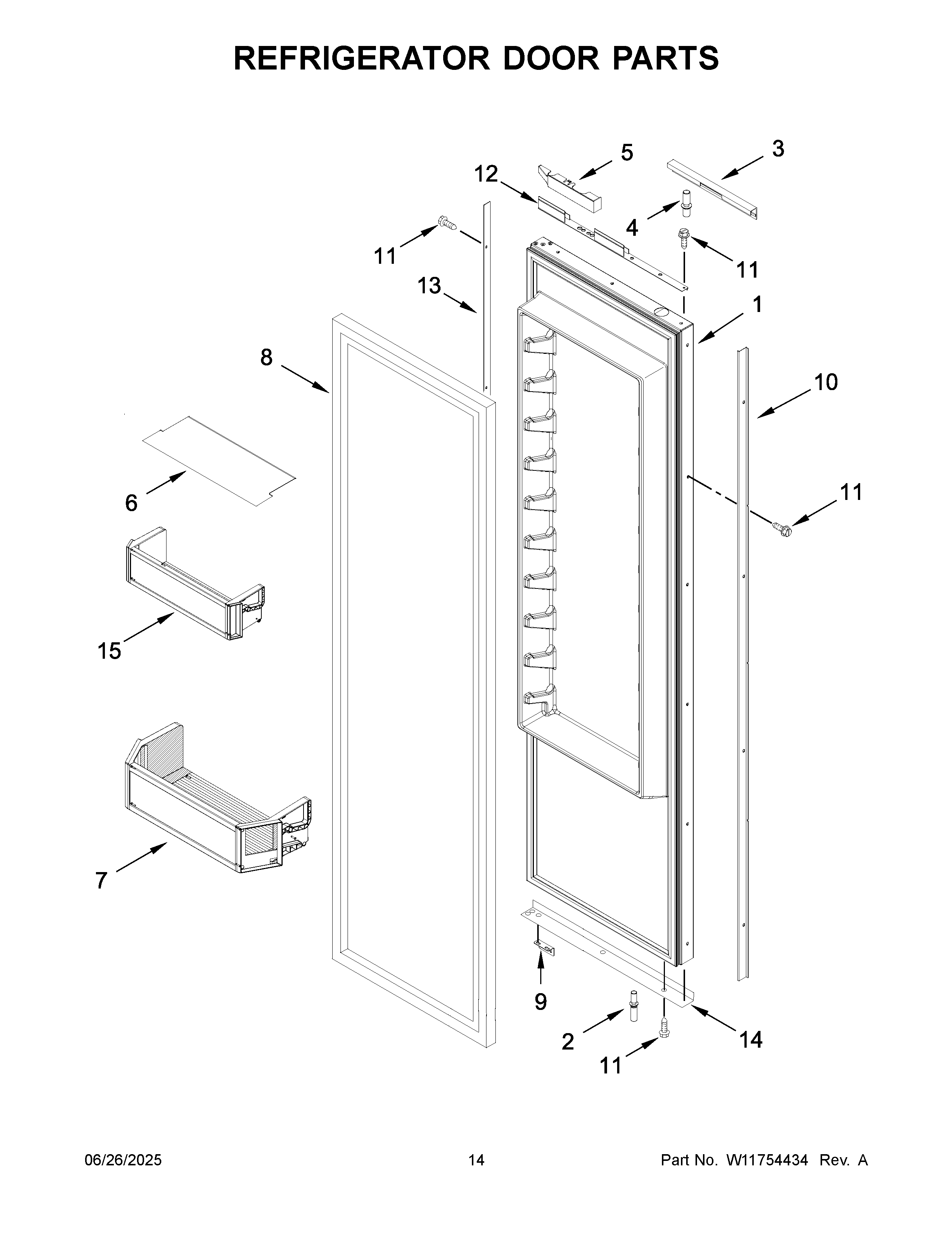 Refrigerator door parts