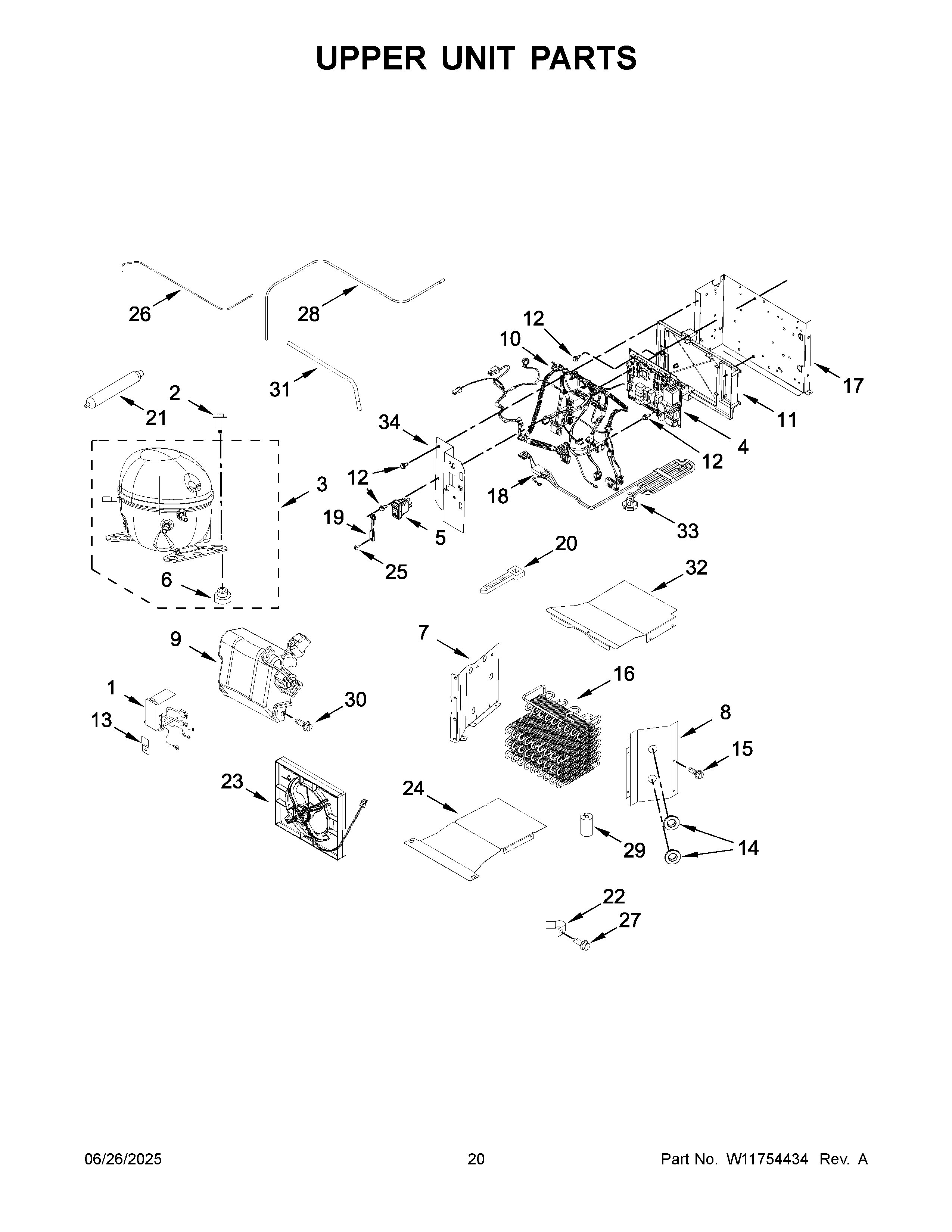 Upper unit parts