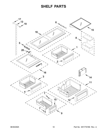 Shelf parts