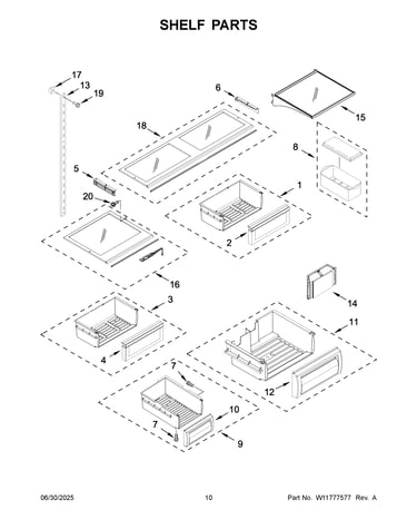 Shelf parts