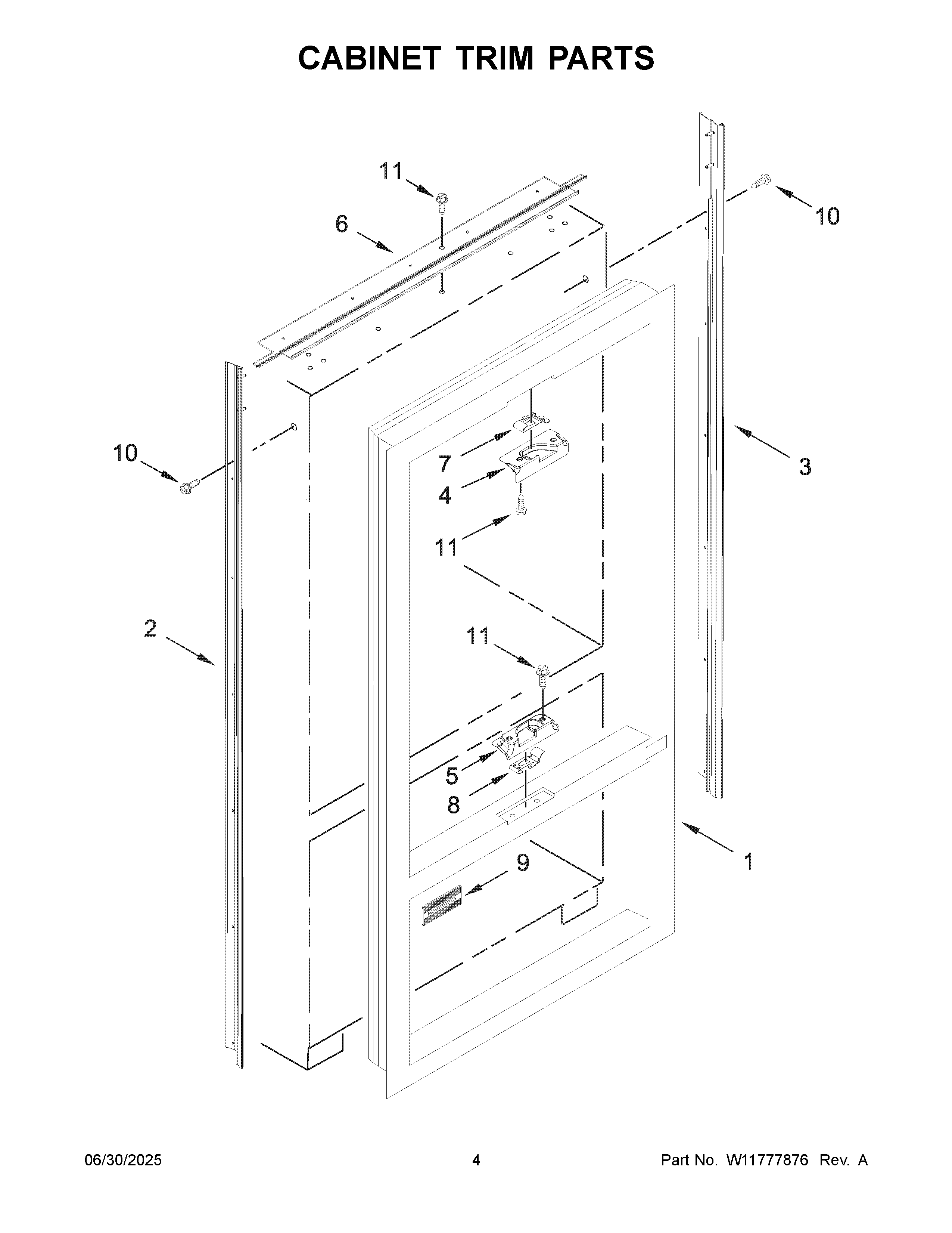 Cabinet trim parts