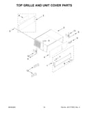 Top grille and unit cover parts