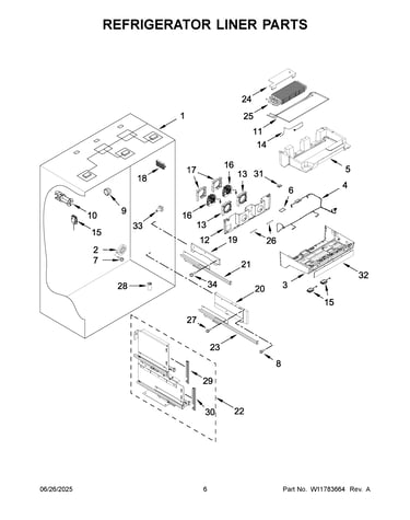Refrigerator liner parts