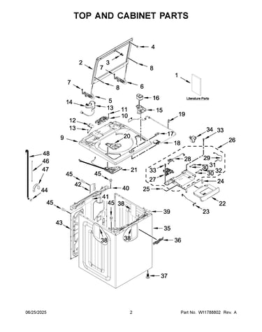 Top and cabinet parts