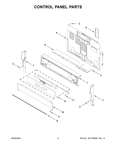 Control panel parts