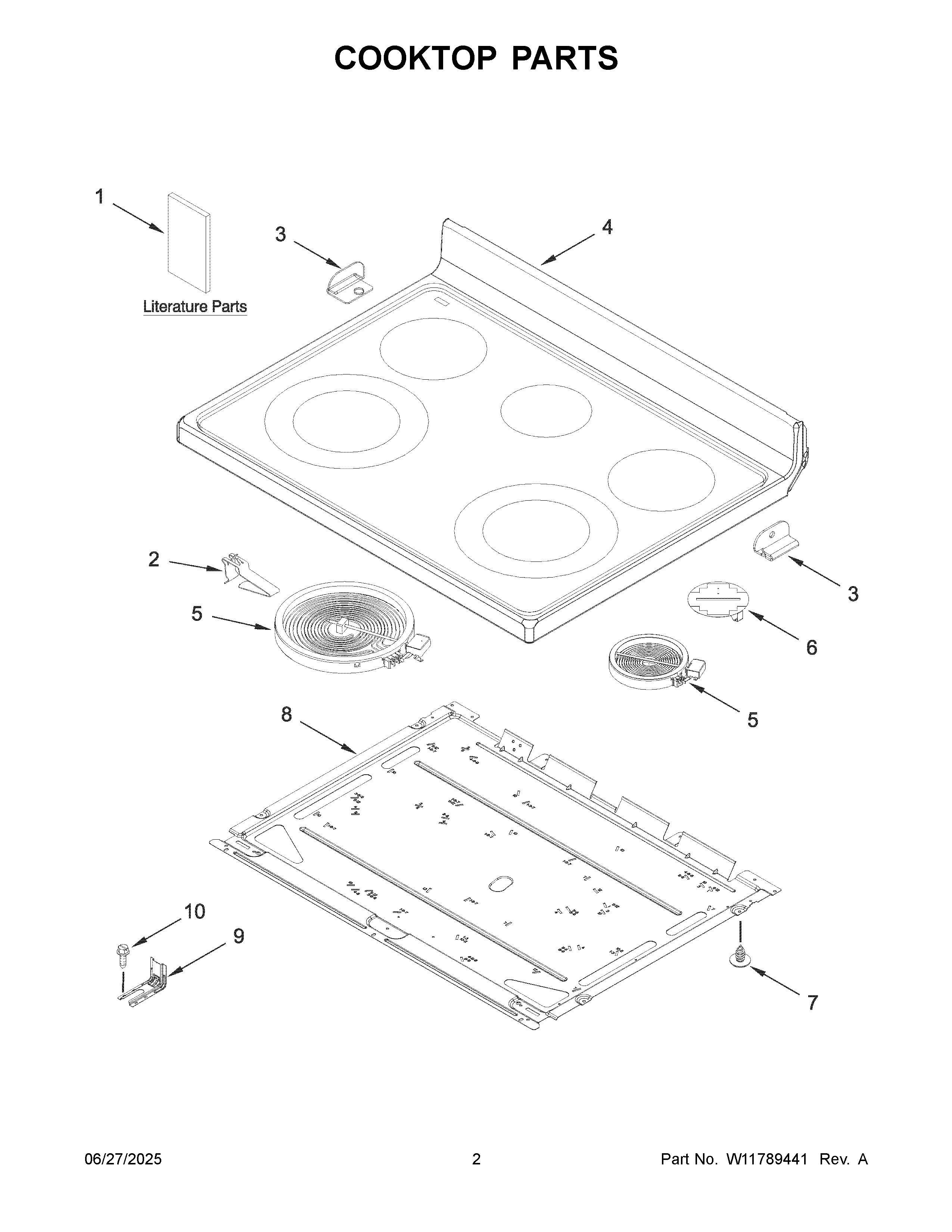 Cooktop parts