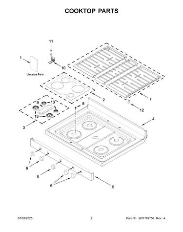 Cooktop parts