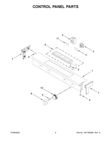 Control panel parts