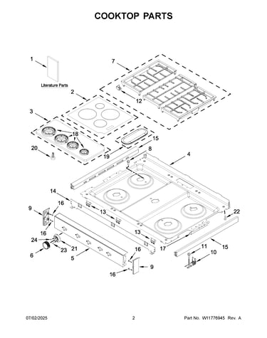 Cooktop parts