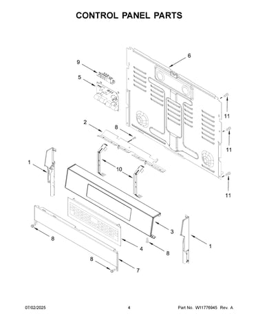 Control panel parts