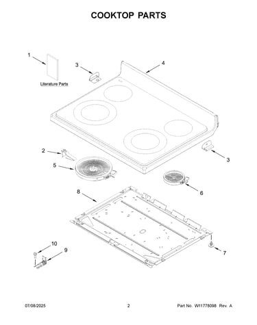Cooktop parts