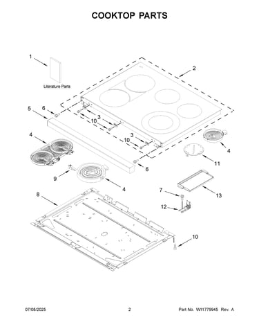 Cooktop parts