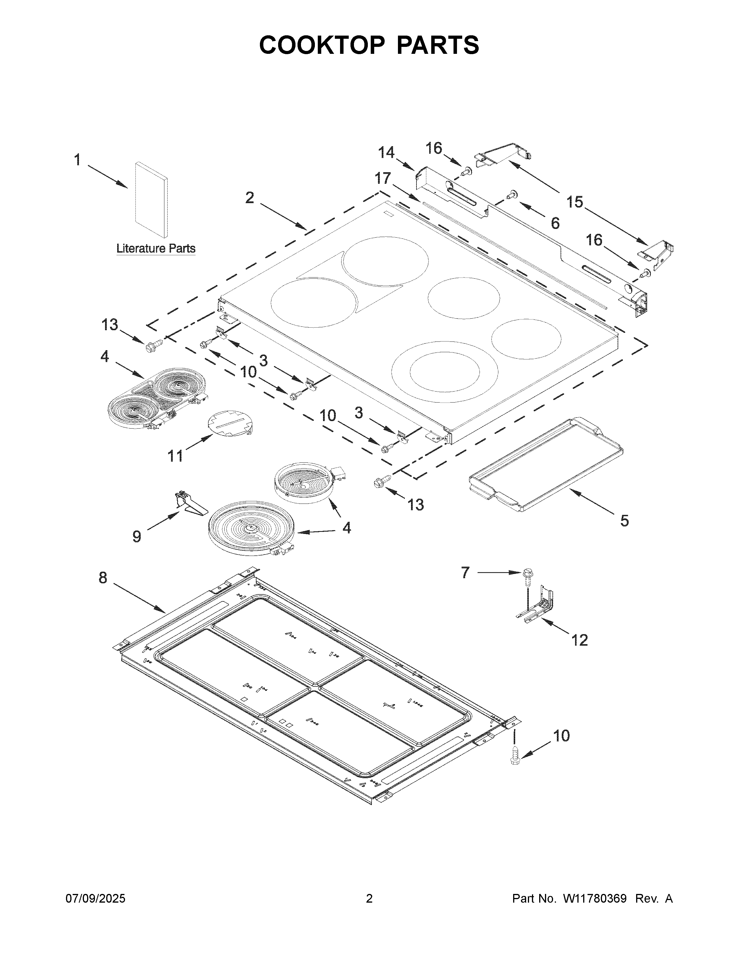 Cooktop parts
