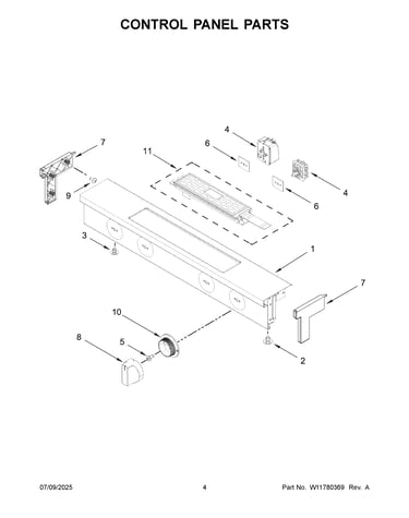 Control panel parts