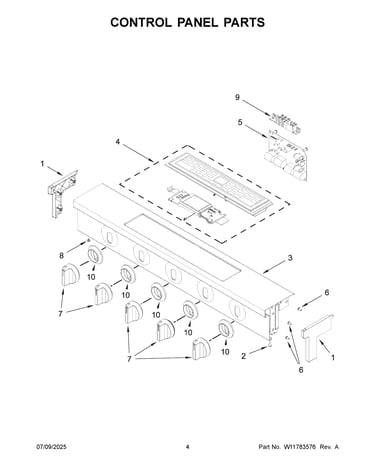 Control panel parts