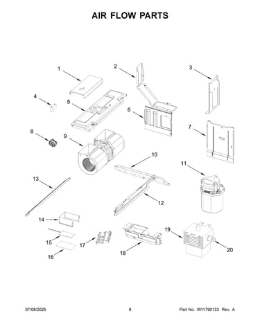 Air flow parts