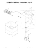 Icemaker and ice container parts
