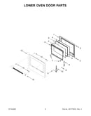 Lower oven door parts