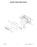 Upper oven door parts